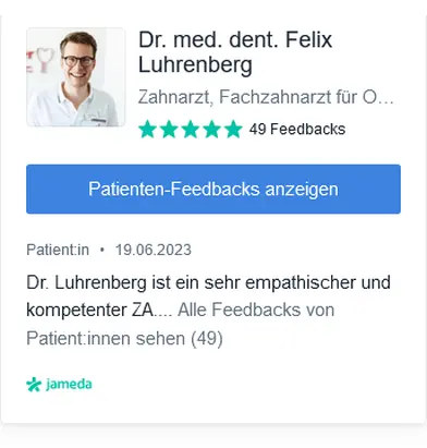 Zahnarzt Wiesbaden Bewertung - Dr. med. dent. Felix Luhrenberg Jameda Patienten-Feedbacks - Zahnarzt Wiesbaden